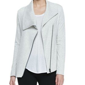 Helmut Lang Villonous Asymmetrical Light Gray Biker Jacket Size M